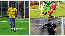 Patrick Peters (links) verlässt den FC Singen, Konstantin Hahn (rechts unten) greift wieder für den SC Konstanz-Wollmatingen an. Felix ...