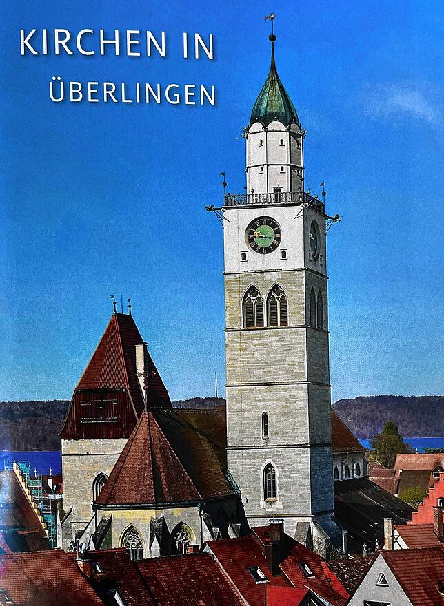 Das Münster vom Museumsgarten aus auf dem Titelbild des Kirchenführers. Auch Goldbacher Kapelle, Franziskanerkirche, St. Michael und St. ...
