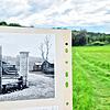 Heute grüne Wiese, gestern Bracken. Nahe des Entsorgungszentrums Weiherberg bei Raderach standen Behausungen von Arbeitern. Der Weg, der ...