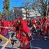 Eindrucksvoll ist die Menge der Gottmadinger Heilsberghexen beim Fasnet-Mäntig-Umzug. Sie waren nicht die einzigen, die mit den ...