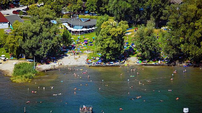 Das Strandbad Nußdorf.