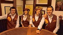 Planen die erste Ellipsen-Party an der Fasnacht: (von links) Philipp Kassner, Annika Horning, Loretta Karrer und Malte Burger vom ...