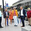 Mobilitätsmanager Axel Huber erklärt dem SPD-Landtagsabgeordneten Hans-Peter Storz, Radverkehrsbeauftragter Petra Jacobi, ...