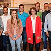 Die Verantwortlichen des Tennisclubs von links: Thomas Volz, Jens Moses, Carolin Szymanski, Patrick Kreuz, Monika Thoma, Hannes ...