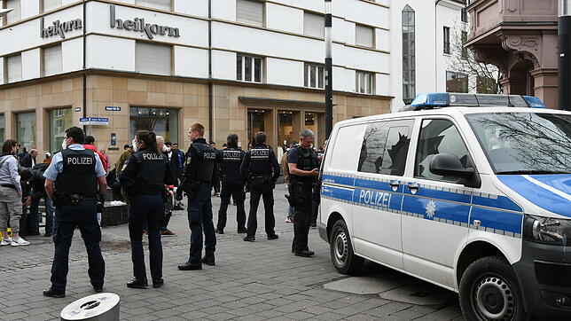 Großeinsatz der Polizei bei der Massenschlägerei am 29. März.