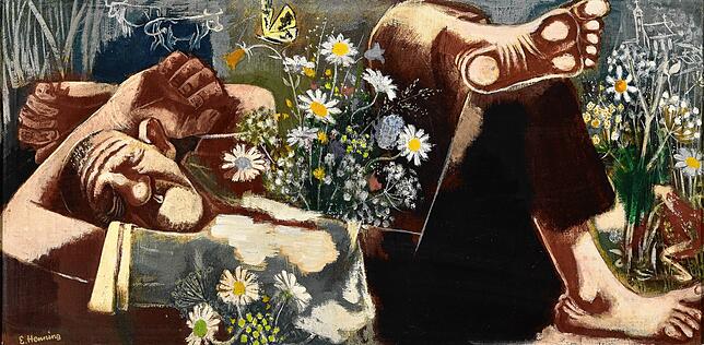 Erwin Henning (1901–1993): „Der gealterte Hirtenknabe – Der faule Pelz“, um 1952.