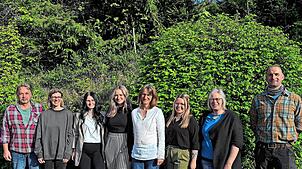 Das Leitungsteam (von links): Mike Ohnemus, Ramona Reiker, Lena Brischke, Katharina Bücheler, Anja Auer, Fabiola Augello, Marlies ...