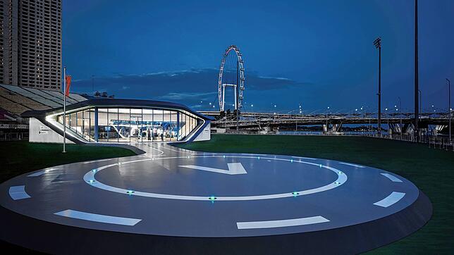Ein Landeplatz für Flugtaxis in Singapur.