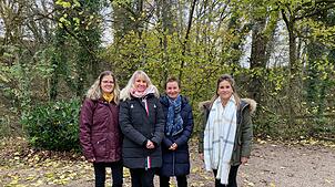 Ehrung und Abschied (von links): Tanja Schilling, Kita-Leiterin Christin Meier, Barbara Lattner-Zölle und Geschäftsführerin Laura ...
