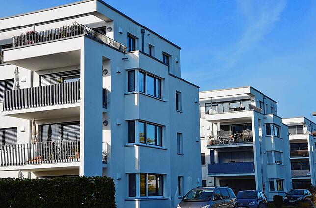 Verdichteter Wohnungsbau findet seit Jahren auch im Süden der Stadt statt, wie hier in der Gutenbergstraße.