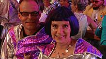 Auch die erste Beigeordnete Petra Dorfmeister und ihr Mann Stefan hatten sich für den Kappenabend in Waldshut in Schale geschmissen.
