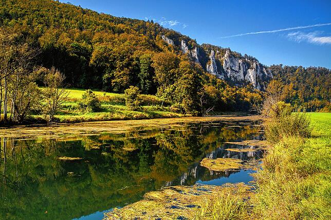 Liebliche Landschaft im Donautal.