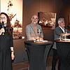 Sie eröffnen im Singener MAC Museum Art & Cars die Ferrari-Sonderausstellung (von links): Hausherrin Gabriela Unbehaun-Maier, Kurator ...