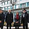 Sie rufen zur Teilnahme an einer Solidaritätsaktion mit der Ukraine auf (von links): Pfarrer Thomas Huber, Pfarrer Rainer Stockburger, ...