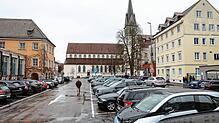Der Parkplatz in Konstanz auf dem Stephansplatz im Januar 2024.