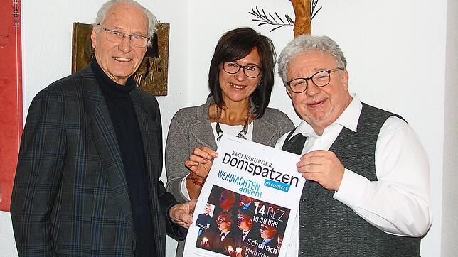 Dolf-Peter Oebbecke (von links), Susi Wehrle und Andreas Treuer freuen sich auf das Konzert mit den Domspatzen.