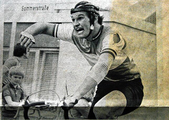 Papa Heinz Hugger bei einem Amateurrennen in den 70er-Jahren.
