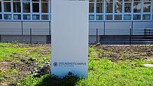 Ein Schild am Gesundheitscampus in Bad Säckingen.