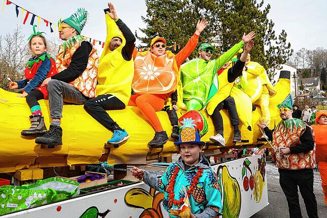 Bild 5: Fastnacht auf dem Schienerberg: Tausende feiern den Höriumzug mit kreativen Mottos