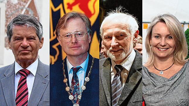 Die drei Nachfolger (von links) Reinhard Ebersbachs (SPD-Bürgermeister und OB von 1969 bis 1993) waren Klaus Patzel (SPD, 1993 bis ...