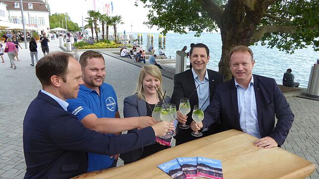 Sie freuen sich auf das Promenadenfest (von links): Jürgen Jankowiak (ÜMT), Andreas Jöckle (Vereinsvertreter), Meike Häusler (ÜMT), ...