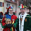 Vize-Moschter Michael Hahn (links) und Laufnarrenmoschter Frank Walter am Gustav Hammer Platz, wo auch der Hemedglonker aus Stroh ...