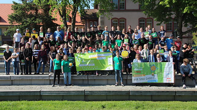 Gleich geht&lsquo;s los: Rund 170 Jungen und Mädchen aus dem Städtedreieck beteiligen sich an der 72-Stunden-Aktion. Aufmunternde Worte ...