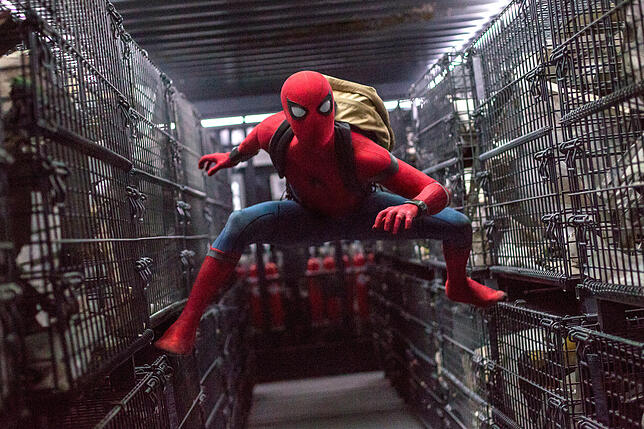 Peter Parker (Tom Holland) in einer Szene des Films „Spider-Man: Homecoming“