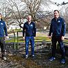 Die seit 2019 neu im Amt befindlichen Vorsitzenden des Handballclubs Lauchringen im Dreierteam , von links Jens Kalchthaler ...