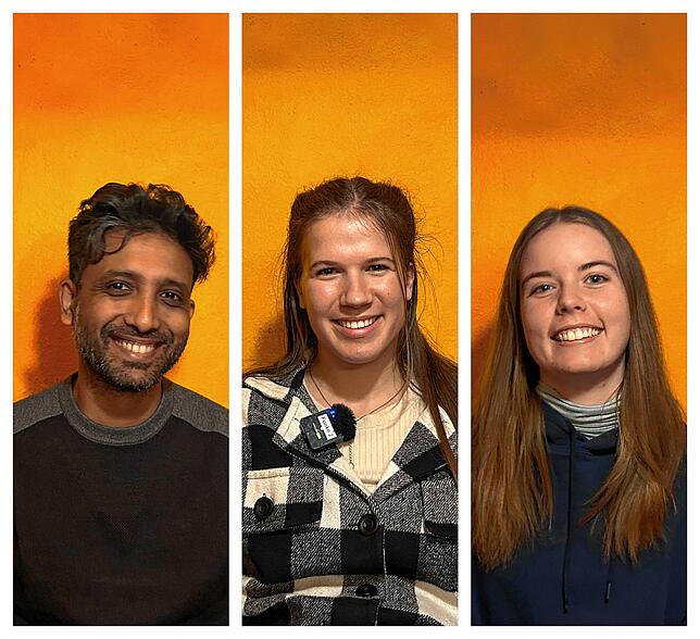Von links: Anjana Perera, Alma Spathelf und Hannah Jansen.