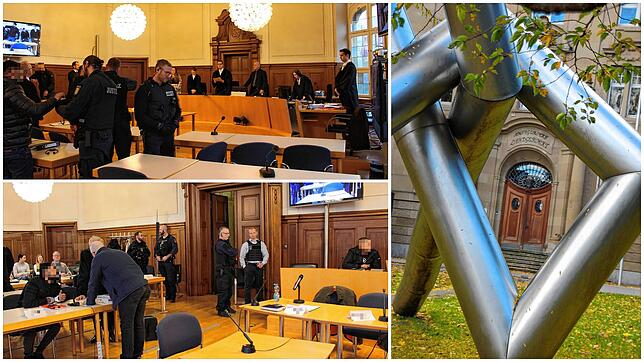 Nein, die Metallskulptur vor dem Landgericht Rottweil haben sie nicht gestohlen. Aber auch ansonsten machen die vier Metalldiebe ...