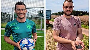 Dennis Kleiser vom FC Brigachtal (links) und Marius Effinger von der Landjugend, (unser Bild zeigt ihn bei der Rapsernte) sind in ihrer ...