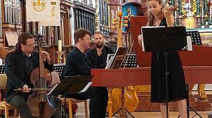 Konzert im Münster: Il Gusto Barocco mit der Geigerin Eva Saladin. Foto: Aloisia Zell