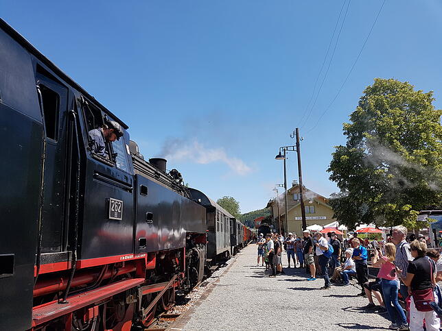 Die Blumberger Sauschwänzlebahn zog auch im Corona-Jahr mit verkürzter Saison noch rund 36.000 Fahrgäste an. Archivbild: Conny Hahn