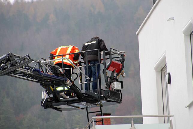 Bild 7: Bilder von der Drehleiter-Demonstration der Feuerwehr Blumberg
