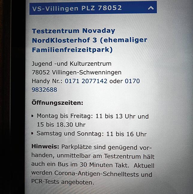 Im Testzentrum am Klosterhof, dem ehemaligen Familienpark-Gelände, gibt es sonntags PCR-Schnelltests. Die kosten allerdings 80 Euro ...