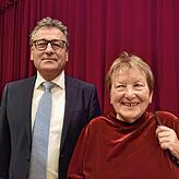 Minia Jonek, Vorsitzende der Jüdischen Gemeinde in Konstanz, und Hasan Ögütcü kennen sich seit etwa vier Jahren über gemeinsame Projekte.
