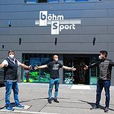Andy Böhm (links), Vasil Tudzharov und Kevin Böhm von Böhm Sport.
