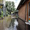 Auf dem Betriebsgelände der Technischen Betriebe in Radolfzell steht das Wasser.