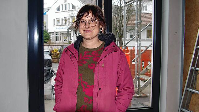 Frauenärztin Simone Baudot auf der Baustelle ihrer zukünftigen Praxis im Erdgeschoss des Stockacher Ärztehauses.