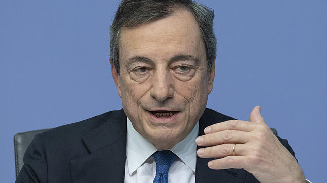 Mario Draghi auf seiner letzten Pressekonferenz als EZB-Präsident.