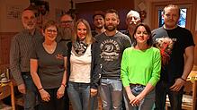 Im Bild von links Peter Moosmann und Gerlinde Seiler, beide sind für besondere Verdienste geehrt worden. Weiter zweiter Vorsitzender ...