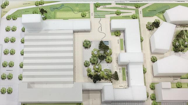 Bild : So soll das ehemalige Siemensareal in Konstanz aussehen: Viel Grün, ein Hochhaus und eine Kita