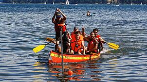 In diesem Jahr fand das Großkanadierrennen wieder ganz klassisch im Wasser statt.