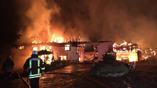 Feuer zerstört das historische Hofgut Balisheim in Gaienhofen auf der Höri. Die Polizei vermutet Brandstiftung. Noch in der Nacht ist ...