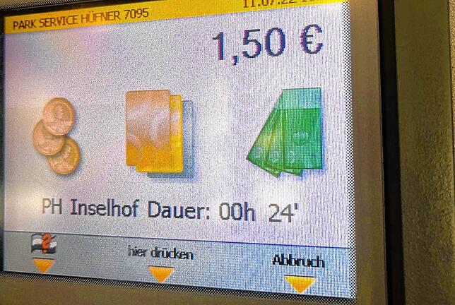 1,50 Euro für 24 Minuten &ndash; das wird im Parkhaus Inselhof fällig.