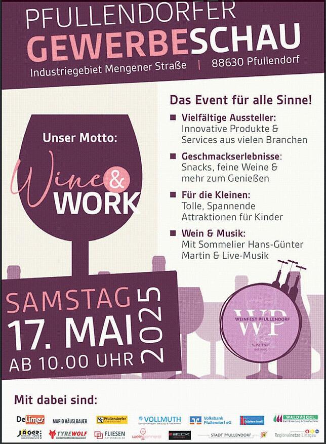 Bild 1: Gewerbeschau Pfullendorf: Das Motto lautet „Wine & Work“