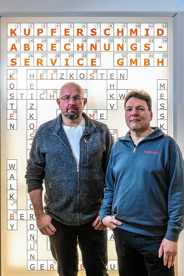Uwe Kupferschmid (links) und Alexander Oesterle, die geschäftsführenden Gesellschafter der Kupferschmid Abrechnungsservice GmbH aus ...