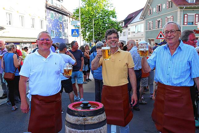 Der Riedheimer Ortsvorsteher Bernd Brielmayer, Bürgermeister Georg Riedmann und der Ittendorfer Ortsvorsteher Bernhard Grafmüller (von ...