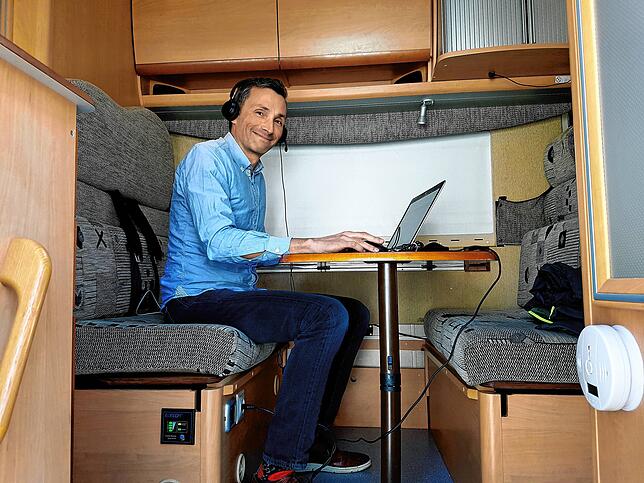 Matthias Vogt in seinem Homeoffice am Döbele.